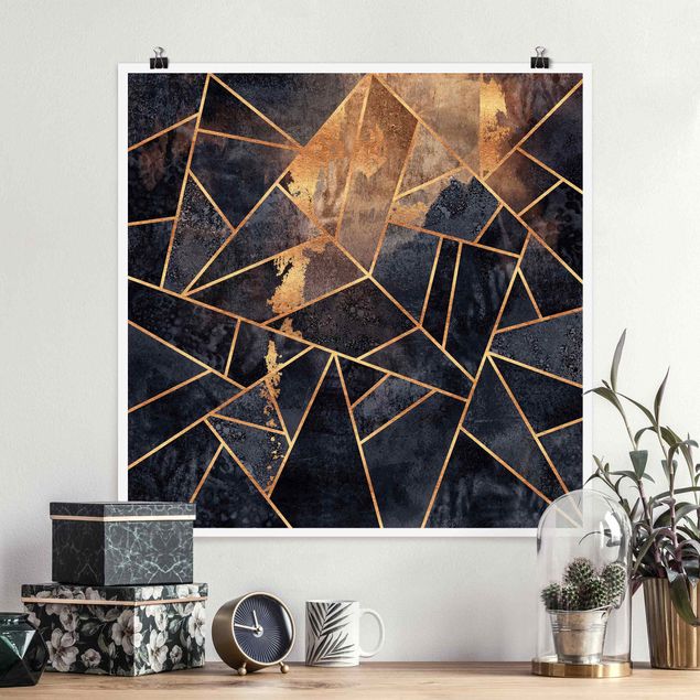 Poster - Onyx With Gold