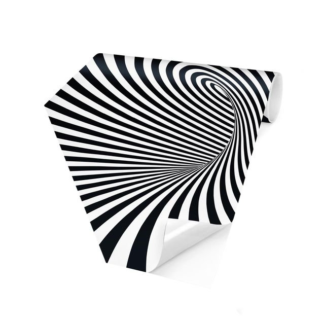 Self-adhesive hexagonal pattern wallpaper - Optics Tornado