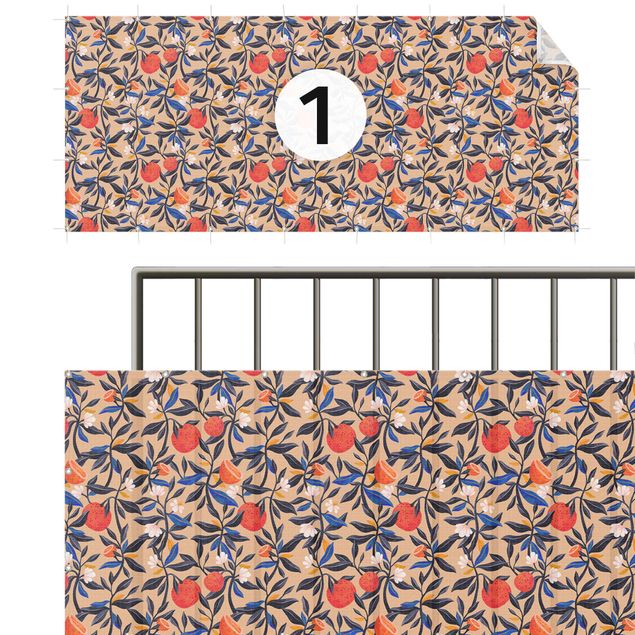 Privacy screen mat Oranges With Leaves
