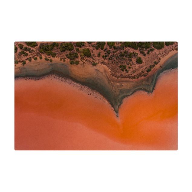 Cork mat - Orange Lake Shore On Sardinia - Landscape format 3:2
