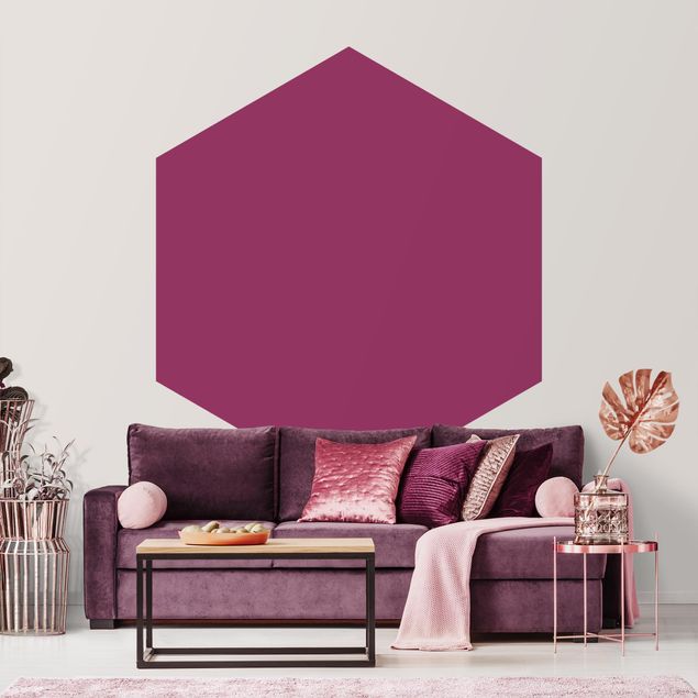 Self-adhesive hexagonal pattern wallpaper - Orchid