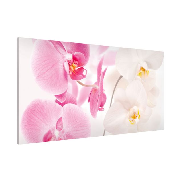 Magnetic memo board - Delicate Orchids