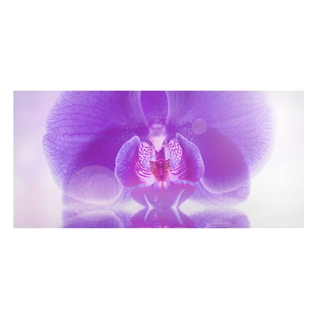Magnetic memo board - Purple Orchid On Water