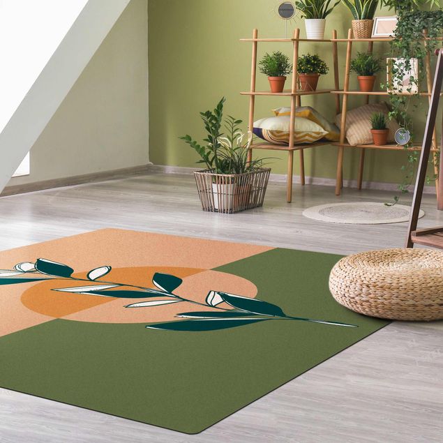 abstract area rug Organical Meets Geometrical Botanica