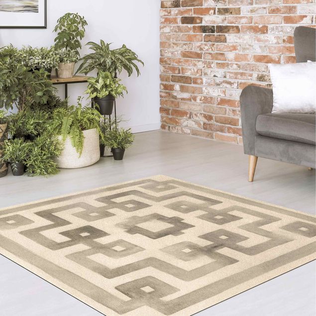 modern abstract rug Oriental Watercolour Angle