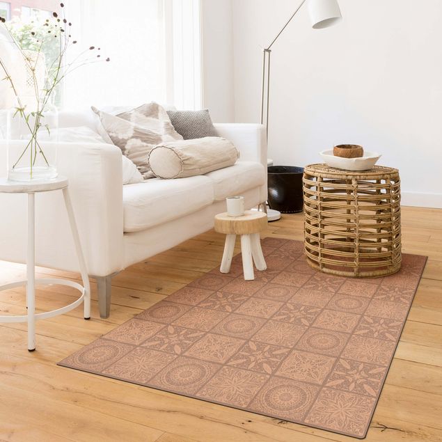 contemporary rugs Oriantal Mandala Pattern Mix With Grey