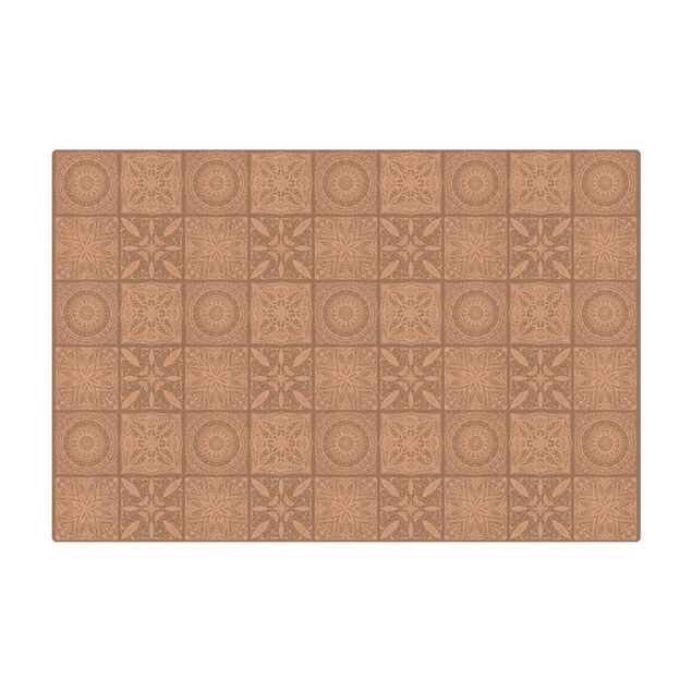 large floor mat Oriantal Mandala Pattern Mix With Grey