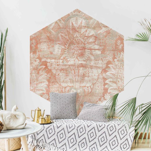 Self-adhesive hexagonal pattern wallpaper - Ornament Structure I