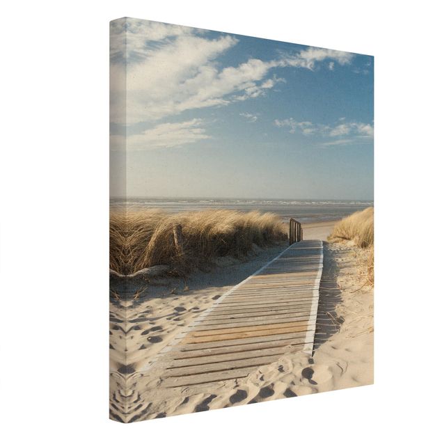 Natural canvas print - Baltic Sea Beach - Portrait format 3:4