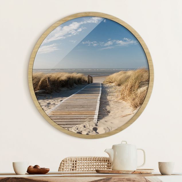 Framed prints round Baltic Sea Beach
