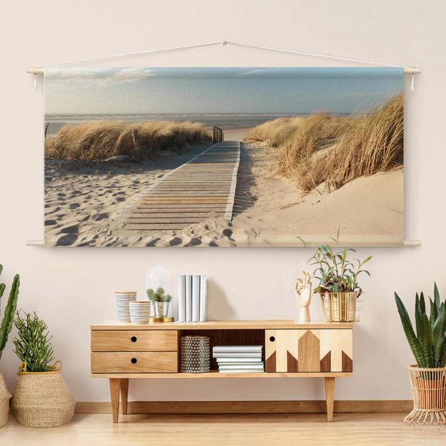 extra large tapestry wall hangings Baltic Sea Beach