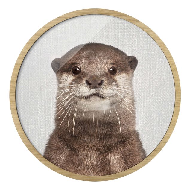 Circular framed print - Otter Oswald