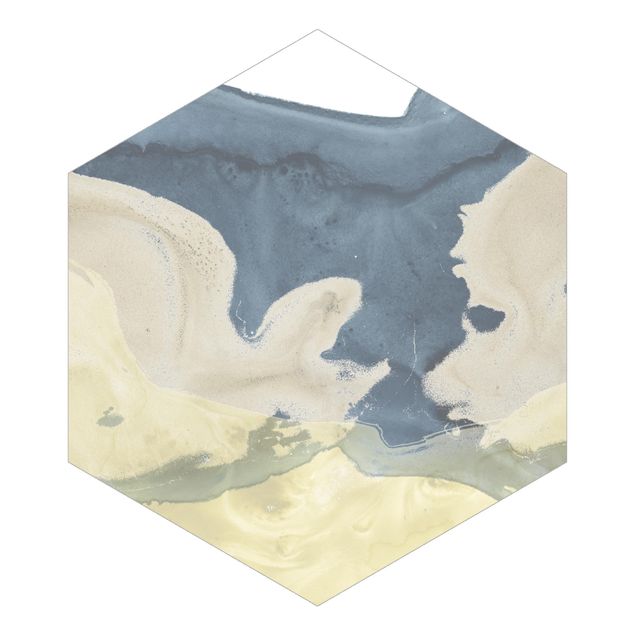 Self-adhesive hexagonal pattern wallpaper - Ocean And Desert II