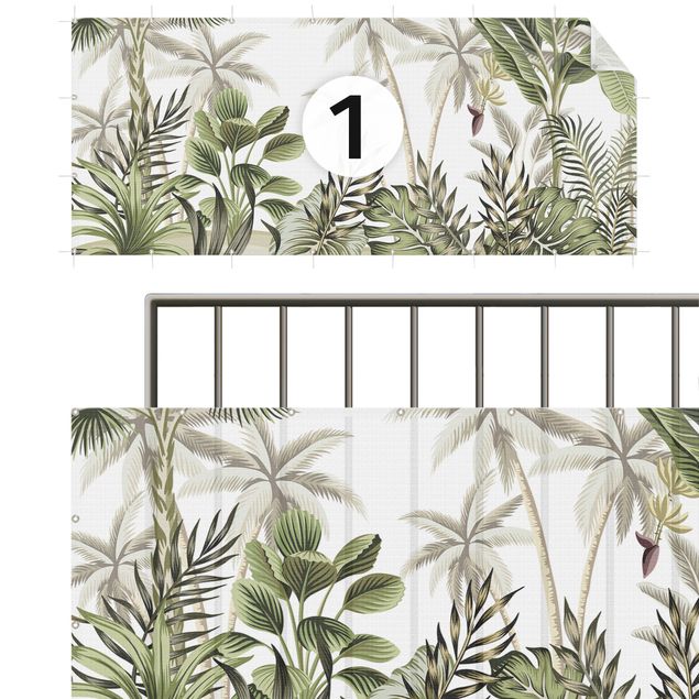 Privacy screen mat Palm Trees In The Jungle