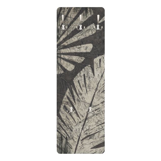 Coat rack - Palm Leaves Dark Grey Backdrop