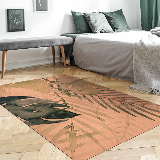 jungle theme rug Palm Fronds In Watercolour I