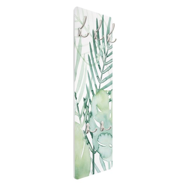 Coat rack - Palm Fronds In Watercolour I