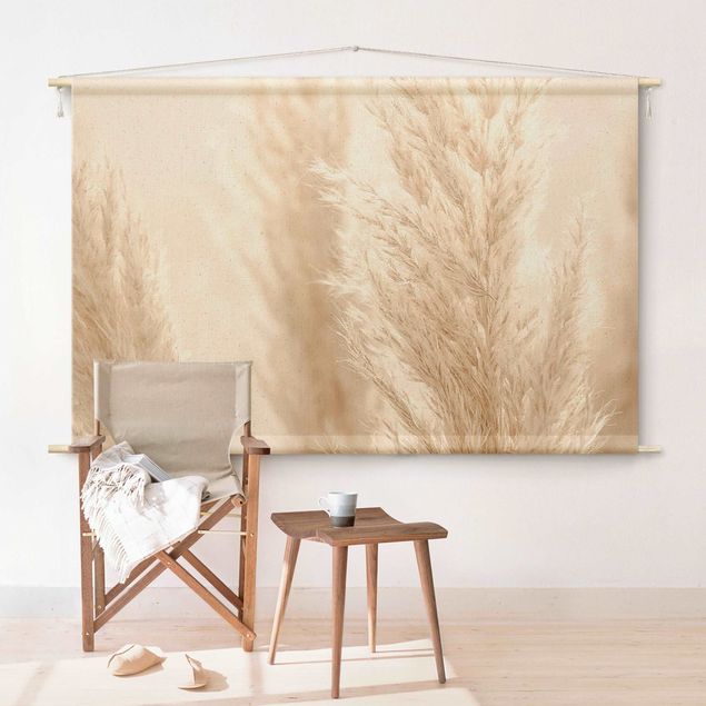 modern tapestry Pampas Grass In Sun Light