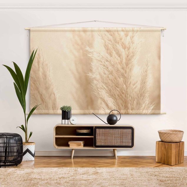 extra large tapestry Pampas Grass In Sun Light