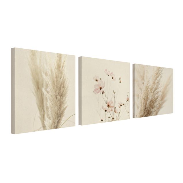 Print on canvas - Pampas Grass And Cosmea