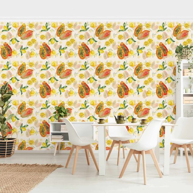 Wallpaper - Papayas And Lemons - Roll