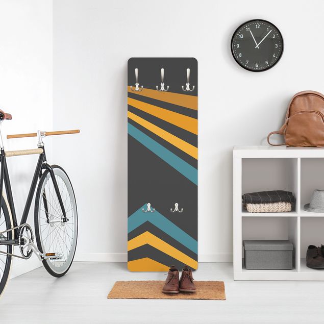 Coat rack modern - Parallel Corners In Yellow and Blue
