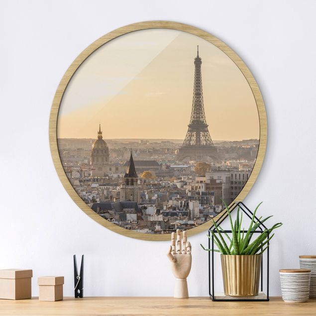Framed prints round Paris at Dawn