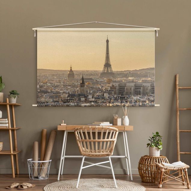 vintage tapestry Paris at Dawn