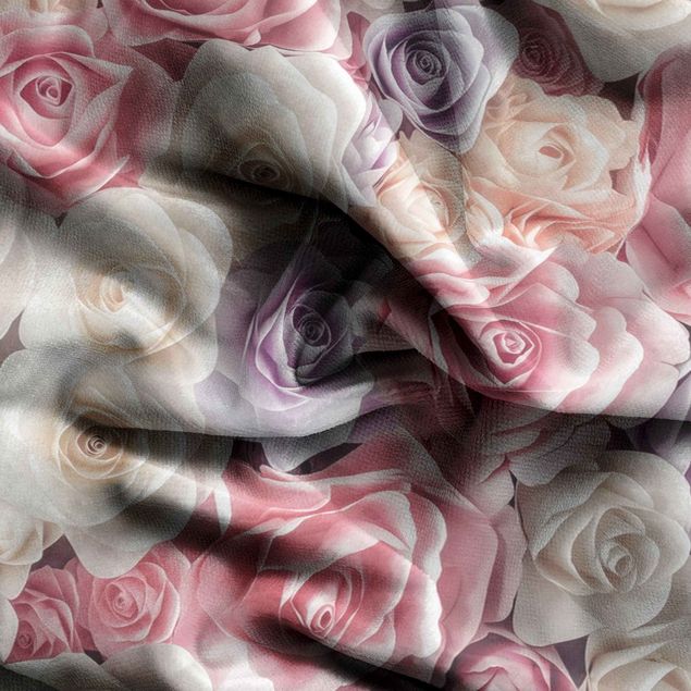 window curtains for bedroom Pastel Paper Art Roses