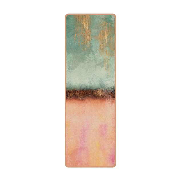 Yoga mat - Pastel Summer With Gold