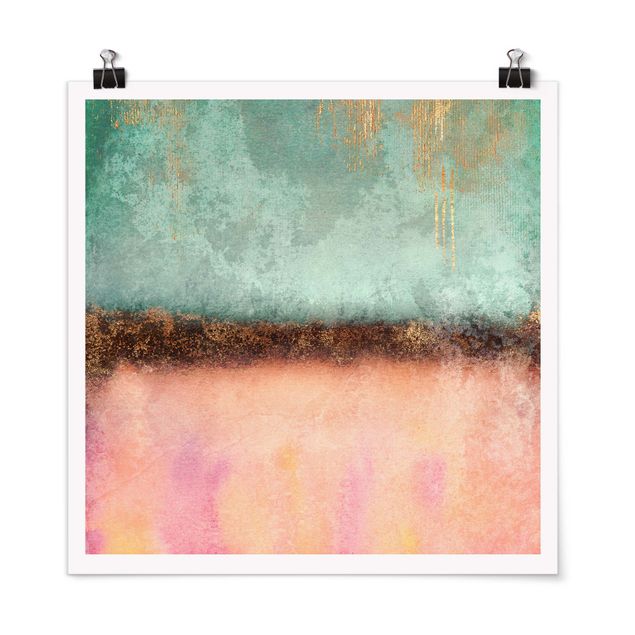 Poster - Pastel Summer With Gold