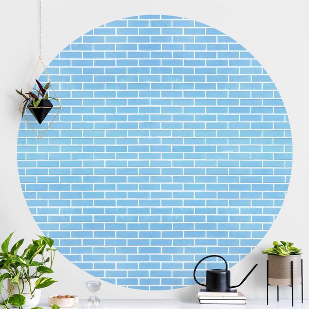 Wallpapers Pastel Blue Brick Wall