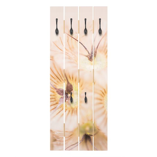 Wooden coat rack - Pastel Bouquet of Flowers