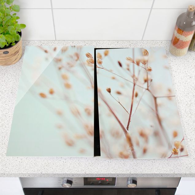 Stove top covers - Pastel Buds On Wild Flower Twig