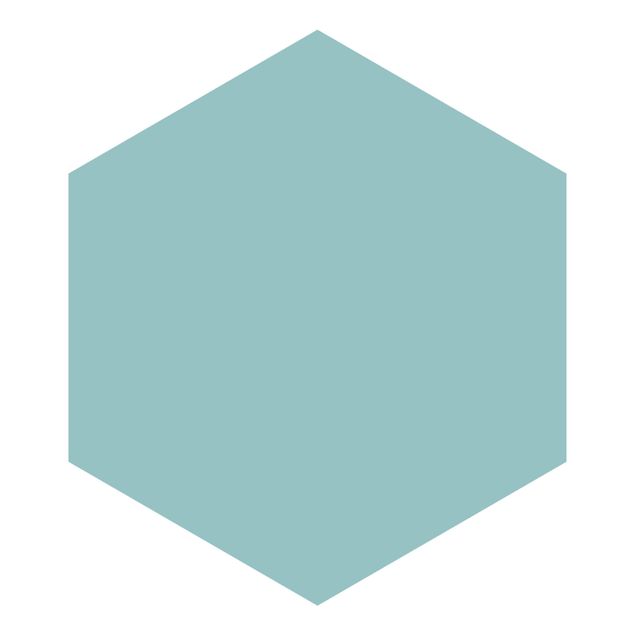 Self-adhesive hexagonal pattern wallpaper - Pastel Turquoise
