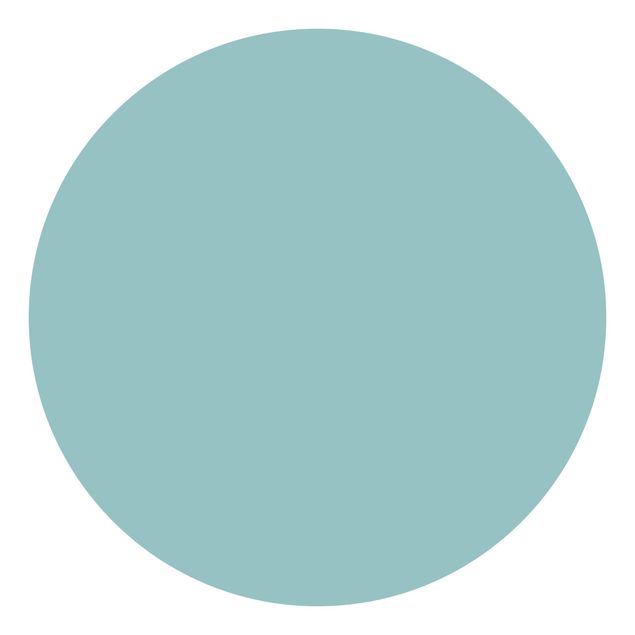 Self-adhesive round wallpaper - Pastel Turquoise
