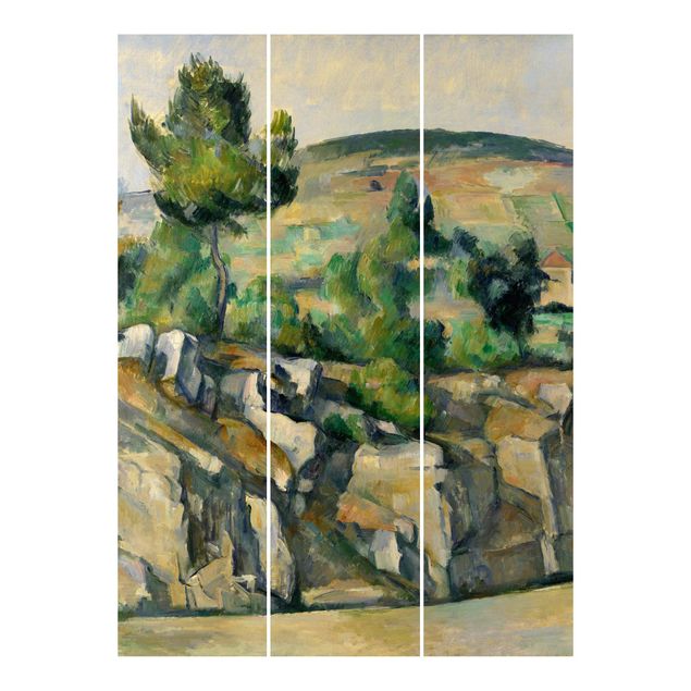 Sliding panel curtains set - Paul Cézanne - Hillside In Provence
