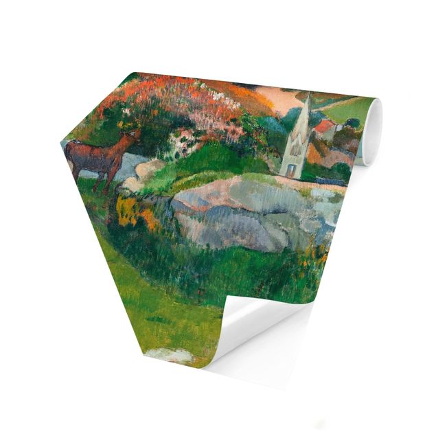 Self-adhesive hexagonal pattern wallpaper - Paul Gauguin - The Swineherd