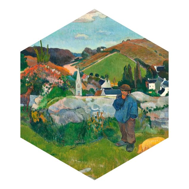 Self-adhesive hexagonal pattern wallpaper - Paul Gauguin - The Swineherd
