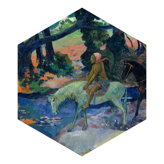 Self-adhesive hexagonal pattern wallpaper - Paul Gauguin - Flight