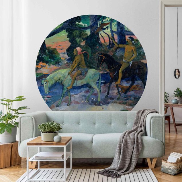 Self-adhesive round wallpaper - Paul Gauguin - Escape, The Ford