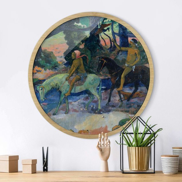Framed prints round Paul Gauguin - Flight