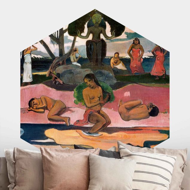 Hexagonal wallpapers Paul Gauguin - Day of the God
