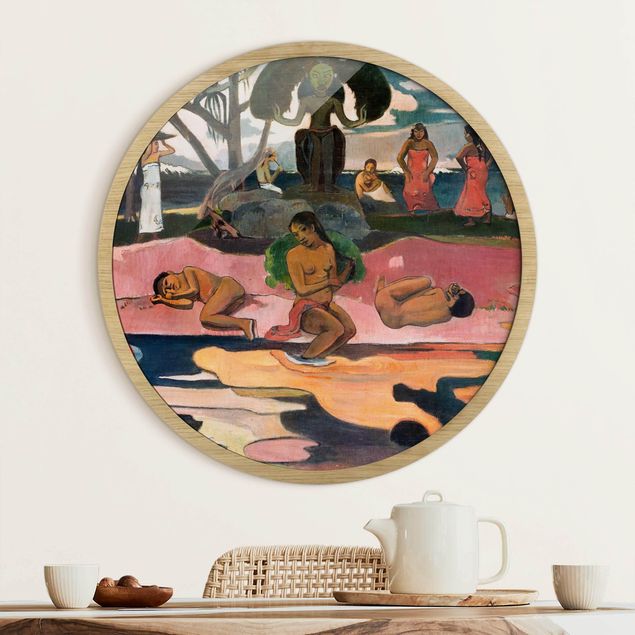 Framed prints round Paul Gauguin - Day of the God