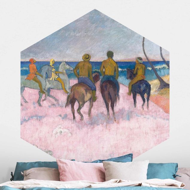 Hexagonal wallpapers Paul Gauguin - Riders On The Beach