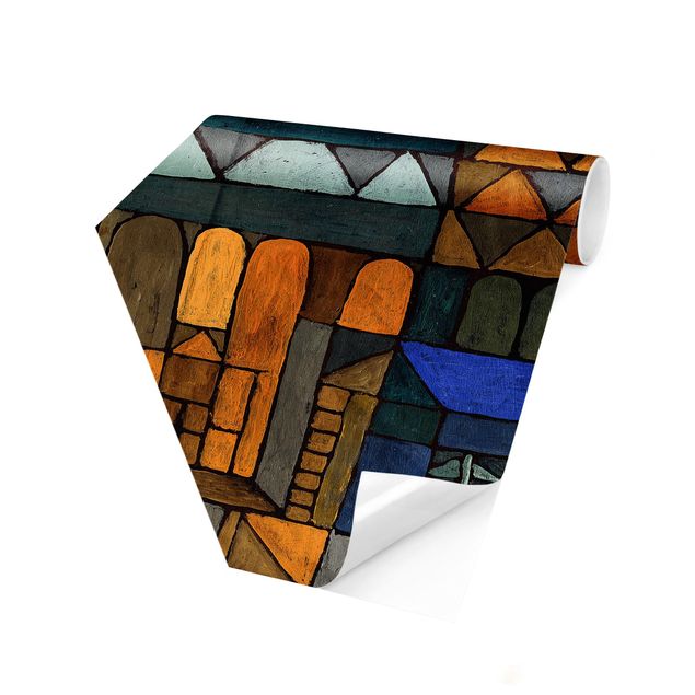 Self-adhesive hexagonal pattern wallpaper - Paul Klee - Incipient Cool