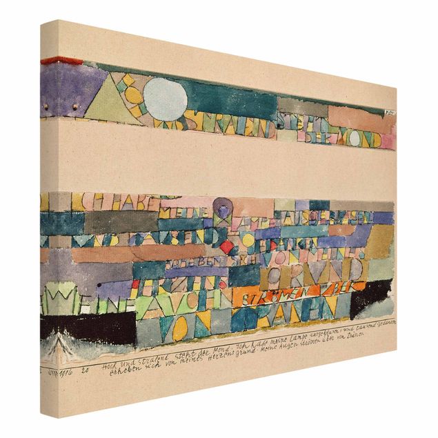 Natural canvas print - Paul Klee - The Moon - Landscape format 4:3
