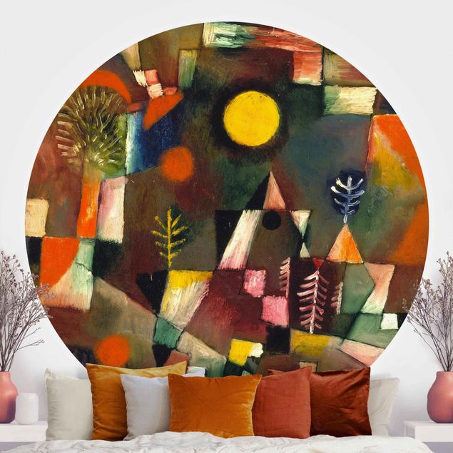 Self-adhesive round wallpaper - Paul Klee - The Full Moon