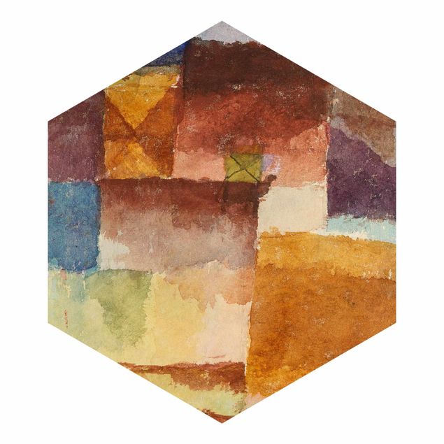 Self-adhesive hexagonal pattern wallpaper - Paul Klee - Wasteland