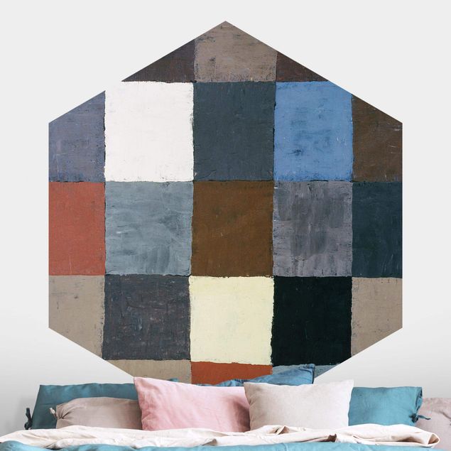 Hexagonal wall mural Paul Klee - Colour Chart